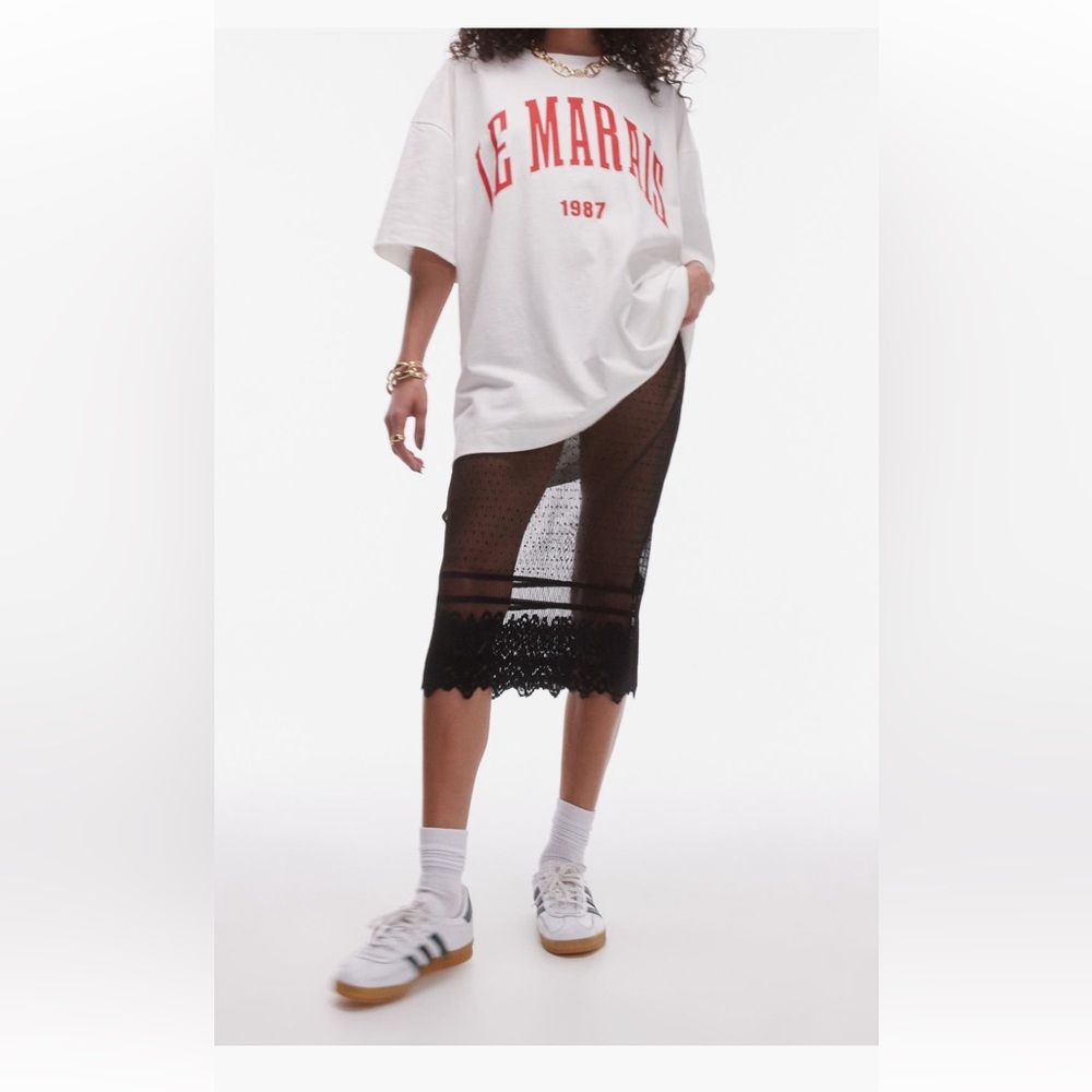 Topshop ‘90’s Sheer Lace Skirt